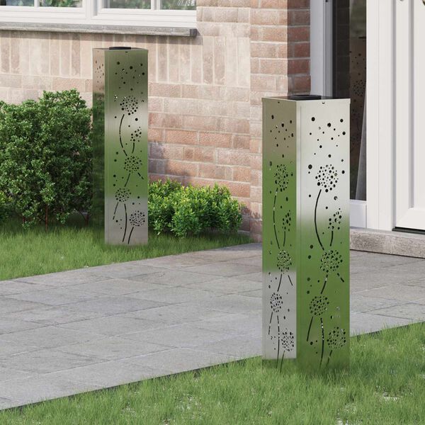 vidaXL Solarna LED svjetlost za stazu 2 pcs Rđa Galvanizirano