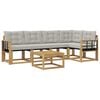 vidaXL Set vanjskih sofa 6 kom. Bijela i svjetlosiva