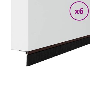 vidaXL Držač četke za vrata 6 kom. Smeđa 100 cm Aluminijski legura