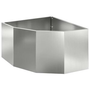 vidaXL Kutni Sadič Srebrna 60 x 60 x 35 cm Pocinčani čelik