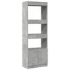 vidaXL Visoka komoda siva boja betona 63x33x180 cm konstruirano drvo