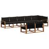 vidaXL Set vanjskih sofa s jastukom 8 pcs Prirodna i crna