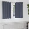 vidaXL Zavjese za blackout s prstenovima 2 pcs Antracit 140 x 140 cm