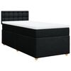 vidaXL Krevet s oprugama i madracem crni 100 x 200 cm od tkanine