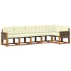 vidaXL Set vanjskih sofa 6 kom. Prirodna i krem