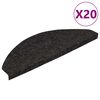 vidaXL Samoljepljivi otirači za stepenice 20kom antracit 65x22,5x3,5cm