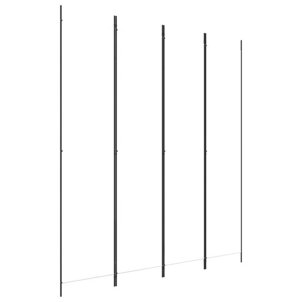 vidaXL Sobna pregrada s 4 panela bijela 200 x 220 cm od tkanine