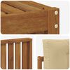 vidaXL Set vanjskih sofa s jastukom 4 pcs Prirodna i bež