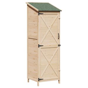 vidaXL Vrtna &Scaron;upa Prirodna 59,5 x 56 x 176,5 cm Čvrsto drvo jele
