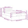 vidaXL Otomanski okvir kreveta s madraca krem 120x190 cm od tkanine