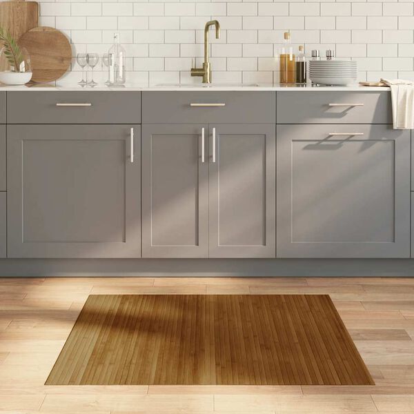 vidaXL Tepih pravokutni smeđi 80 x 100 cm od bambusa