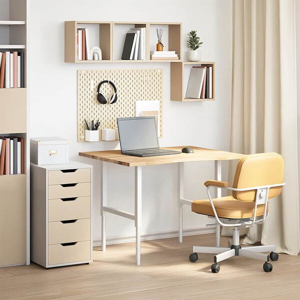 vidaXL Ploča za radni stol 100x80x2,5cm netretirane masivne hrastovine