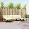 vidaXL Set vanjskih sofa s jastukom 6 pcs Prirodna i krem