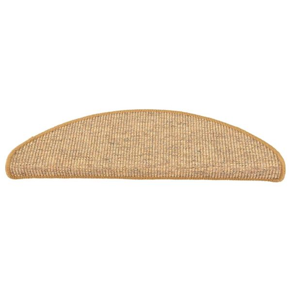 vidaXL Prostirke za stepenice 15 kom 65x21x4 cm sisal poluokrugle velike