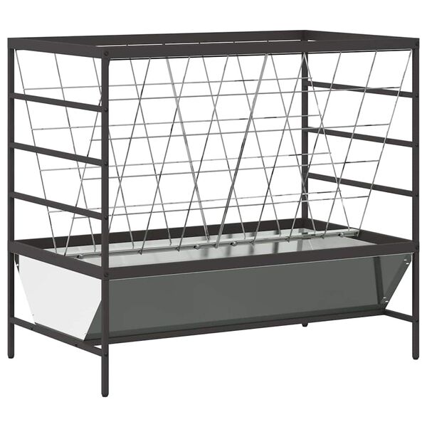 vidaXL Hranilica za stoku Srebrno 100 x 60 x 90 cm Cinkani čelik