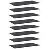 vidaXL Police za knjige 8 kom sive 80 x 40 x 1,5 cm od iverice