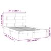 vidaXL Okvir za krevet od masivne borovine crni 200 x 200 cm