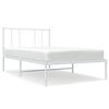 vidaXL Metalni okvir za krevet s uzglavljem bijeli 80x200 cm