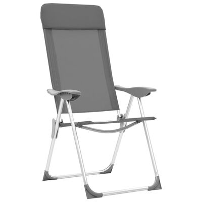vidaXL Sklopive stolice za kampiranje 4 kom zelene aluminijske