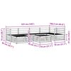 vidaXL Set vanjskih sofa 7 pcs Prirodna
