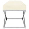 vidaXL Klupa od krem bar&scaron;una i nehrđajućeg čelika