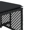 vidaXL Vrtni stolci s jastucima 4 kom crni 41x41x36 cm od poliratana
