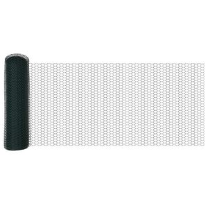 vidaXL Heksagonalna ograda Zelena 0,8 x 10 m PVC