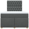 vidaXL Krevet box spring s madracem tamnosivi 120 x 190 cm tkanina