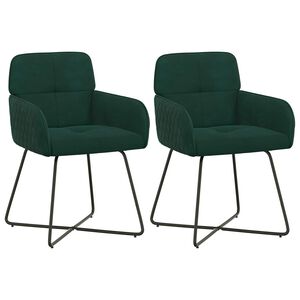 vidaXL Trpezarijske stolice 2 pcs Bar&scaron;un Tamnozelena 59 x 56,5 x 86 cm