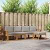 vidaXL Set vanjskih sofa s jastukom 5 pcs Prirodna i svijetlo siva