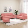 vidaXL 3-dijelni set sofa s jastucima ružičasti bar&scaron;unasti