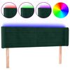 vidaXL LED uzglavlje tamnozeleno 147x16x78/88 cm bar&scaron;unasto
