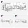 vidaXL Set vanjskih sofa s jastukom 9 pcs Prirodna i krem