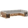 vidaXL Set vanjskih sofa 7 kom. Prirodna i svjetlosiva