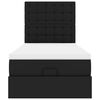 vidaXL Otomanski okvir kreveta s madracem crni 90x190 cm umjetna koža
