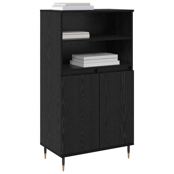 vidaXL Highboard Crna 60 x 36 x 110 cm Konstruirano drvo
