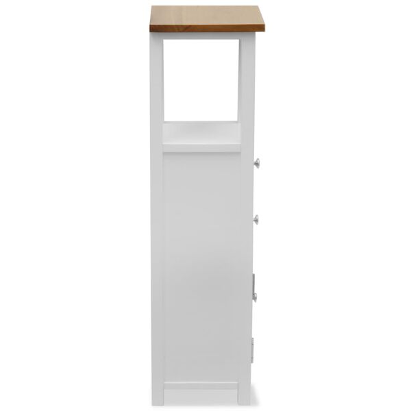 vidaXL Visoki ladičar od masivne hrastovine 26 x 26 x 94 cm