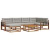 vidaXL Set vanjskih sofa s jastukom 7 pcs Prirodna i svijetlo siva