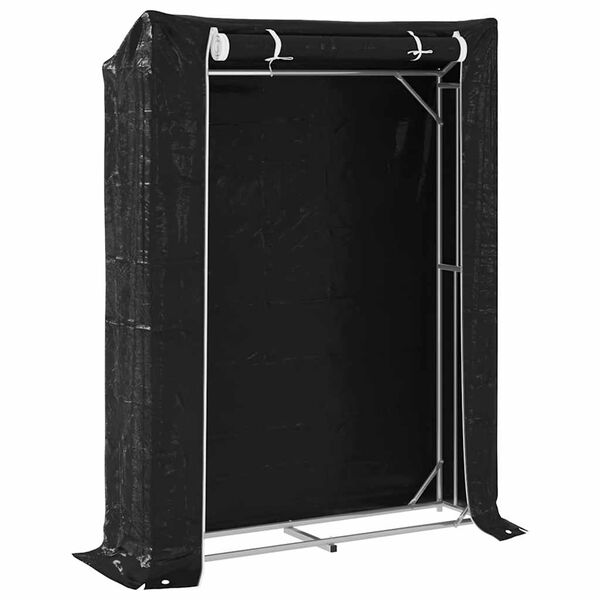 vidaxL Stalak za drva za ogrjev s ki&scaron;nom navlakom 150x40x200 cm