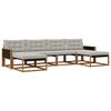 vidaXL Set vanjskih sofa 6 kom. Prirodna i svjetlosiva