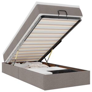 vidaXL Otomanski okvir kreveta s madraca smeđesivi 80x200cm od tkanine