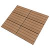 vidaXL Pločice za decking 6 pcs Smeđa 60 x 30 cm Drvoplastična smjesa