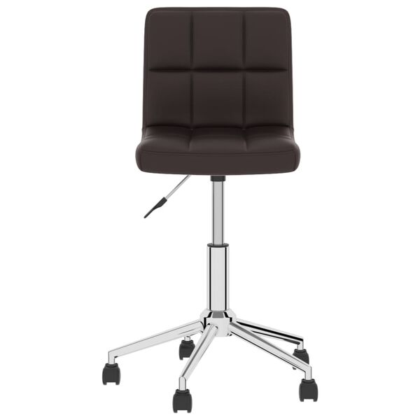 vidaXL Okretne blagovaonske stolice od umjetne kože 2 kom smeđe