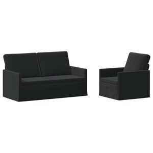 vidaXL Set sofe 2 pcs Crna Bar&scaron;un