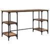 vidaXL Stol s policom Staro drvo 140 x 50 x 75 cm Konstruirano drvo