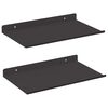 vidaXL Polica na zidu s policom Zidne 2 pcs Crna 30 x 17,5 x 2,5 cm