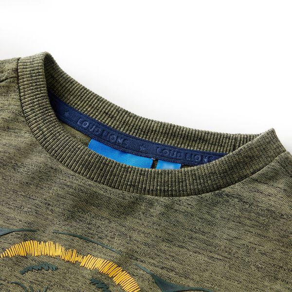 Dječja majica dugih rukava kaki pro&scaron;arana 116