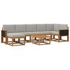 vidaXL Set vanjskih sofa 8 kom. Prirodna i svjetlosiva Poliester