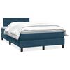 vidaXL Box Spring krevet s madracem tamnoplavi 100x220 cm bar&scaron;un