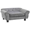 vidaXL Sofa za pse siva 72 x 45 x 30 cm pli&scaron;ana